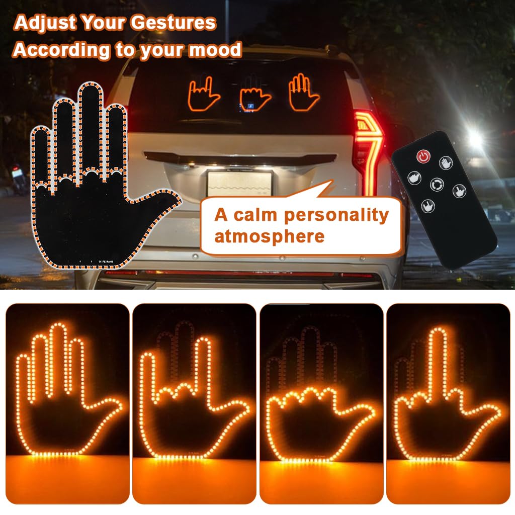 Gesture Control Display Light for Car – 4 Emotion Signals
