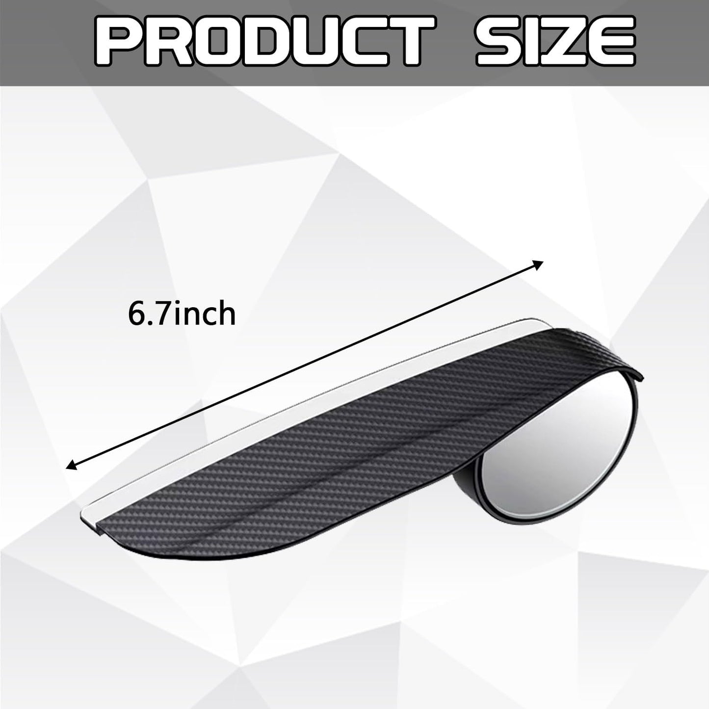 2-in-1 Car Blind Spot Mirror with Rain Guard (1 pair) – 360° Adjustable Safety Mirror for All Cars