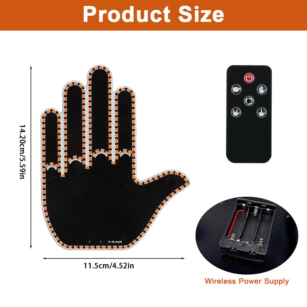 Gesture Control Display Light for Car – 4 Emotion Signals