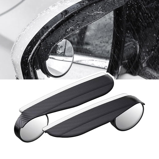 2-in-1 Car Blind Spot Mirror with Rain Guard (1 pair) – 360° Adjustable Safety Mirror for All Cars