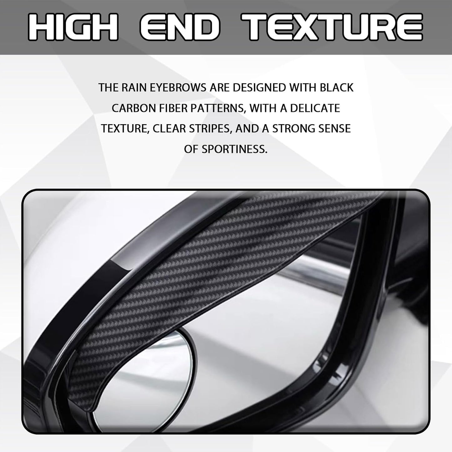 2-in-1 Car Blind Spot Mirror with Rain Guard (1 pair) – 360° Adjustable Safety Mirror for All Cars