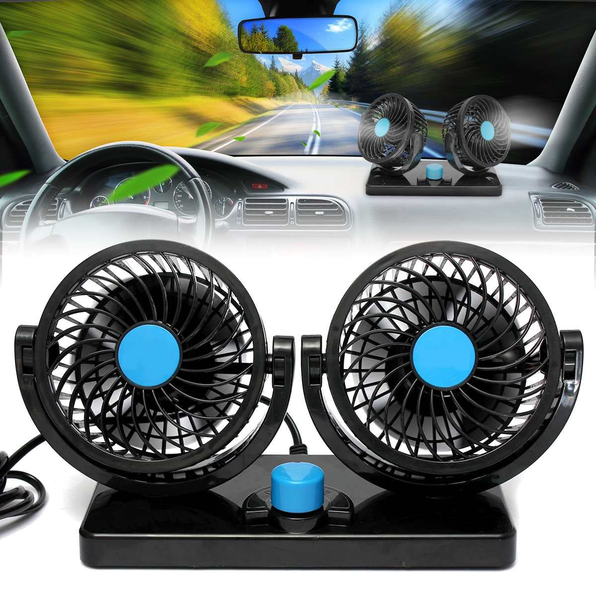 High Speed Rechargeable Clip-On Table Fan with Digital Display – 360° Moving USB Charging Fan
