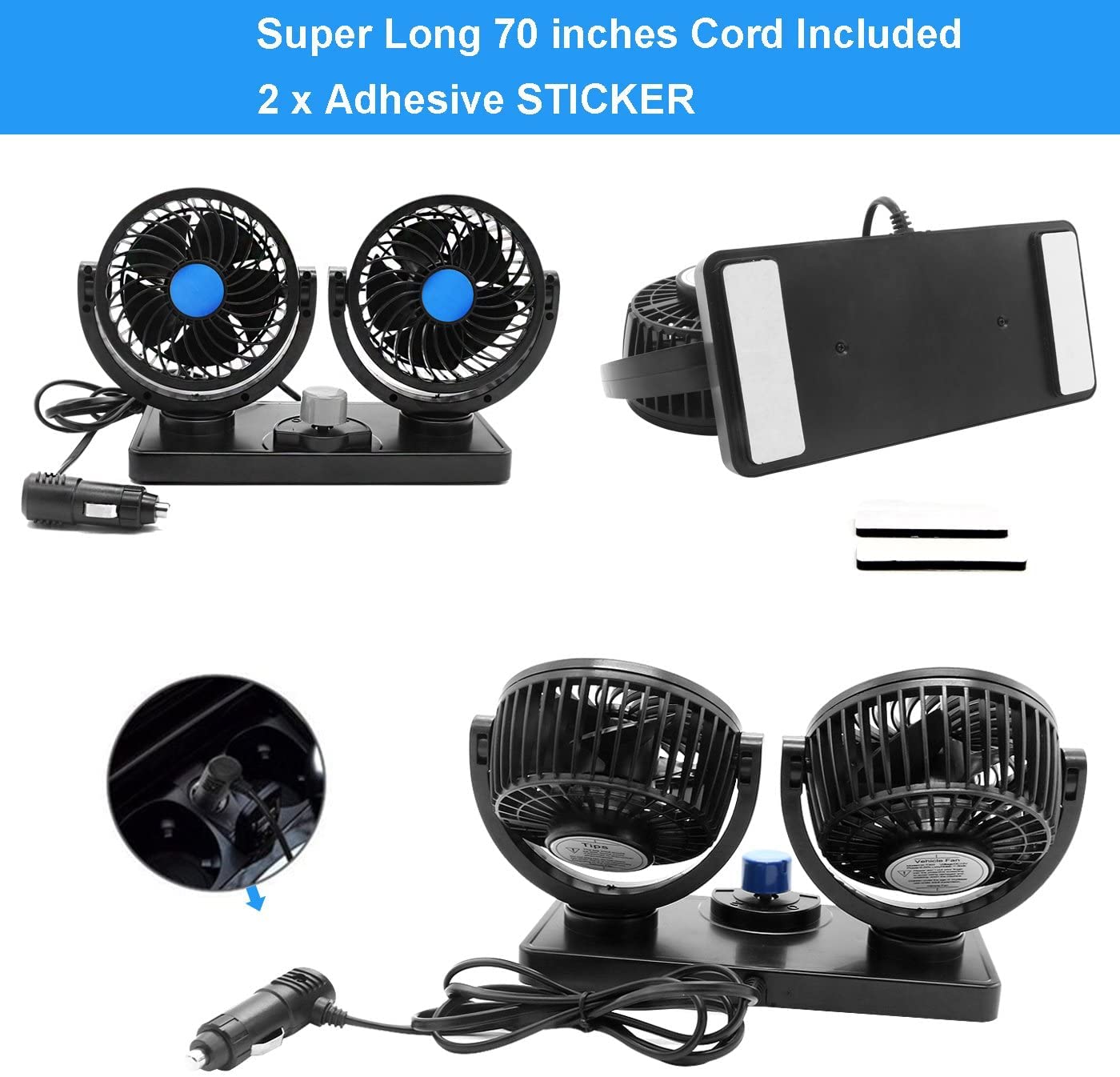 High Speed Rechargeable Clip-On Table Fan with Digital Display – 360° Moving USB Charging Fan