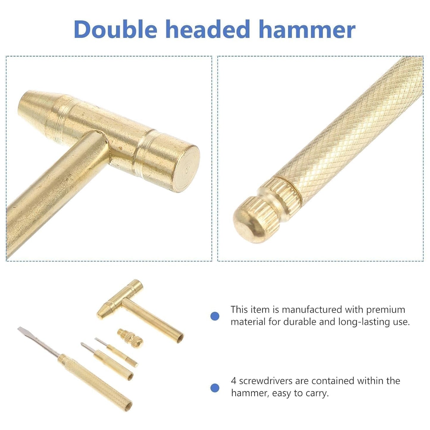 5-in-1 Mini Hammer Tool with Screwdriver Set & Bottle Opener
